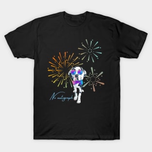 Cool Dog And Fireworks T-Shirt